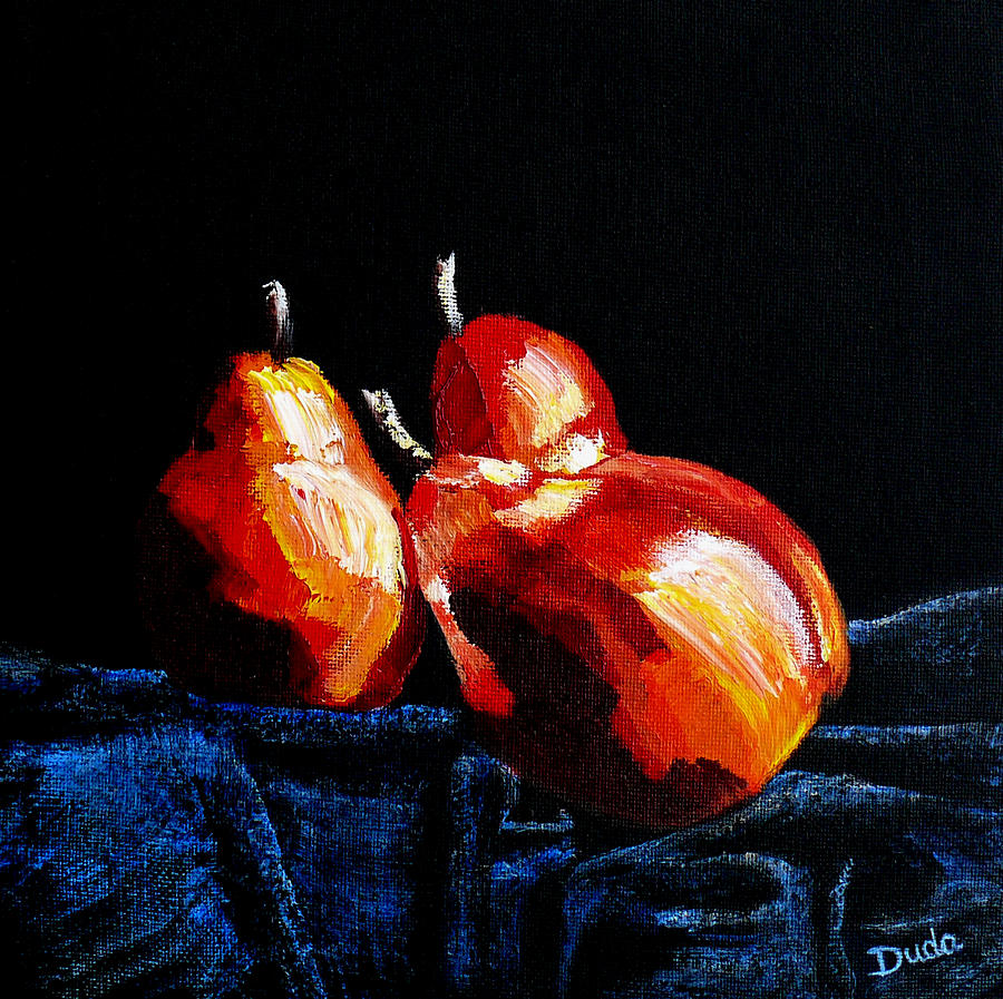 Pear Painting - Fall on me by Susan Duda