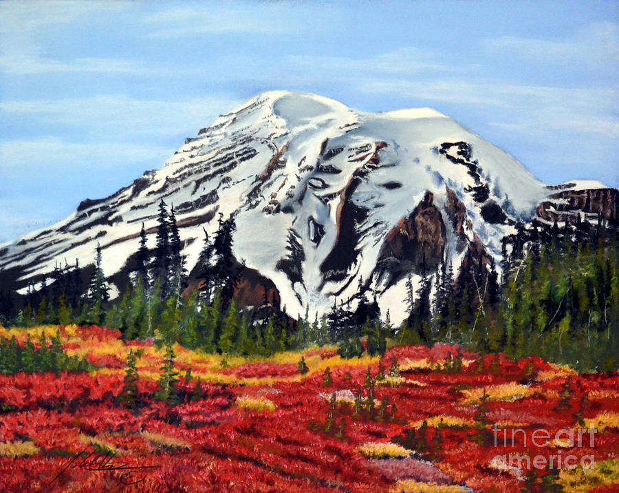 Fall on the Mountain Pastel by John Huntsman