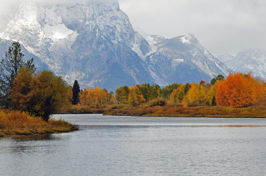 Fall on the Snake River in the Grand Tetons Photograph by Bruce Gourley