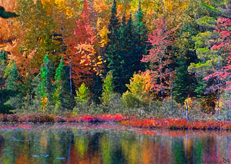 Fall On The Water Painting by Deborah Rosier - Fine Art America