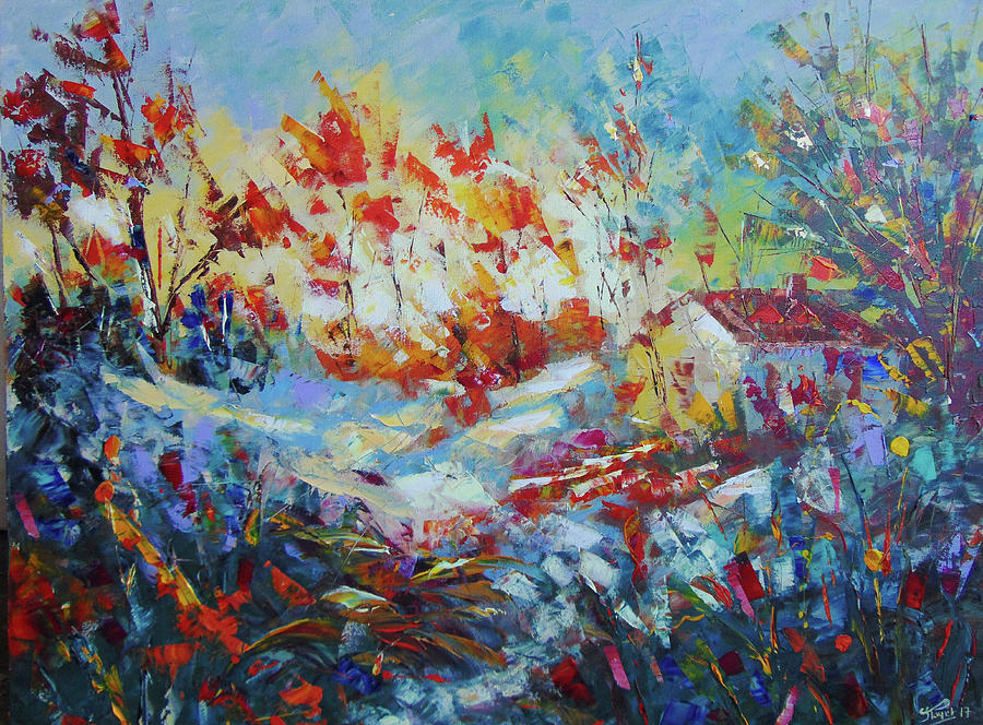 Fall Provence Painting by Frederic Payet
