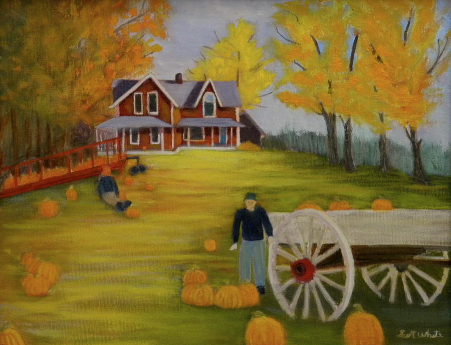 Fall Pumpkin Harvest Painting by Scott W White