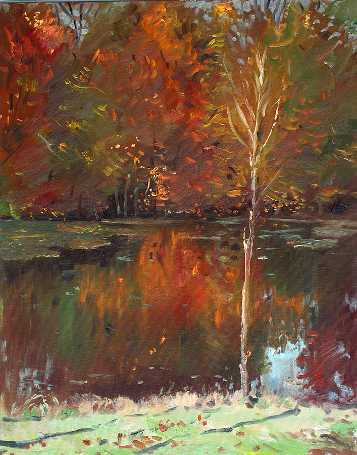 Fall Reflection Painting by Ylli Haruni