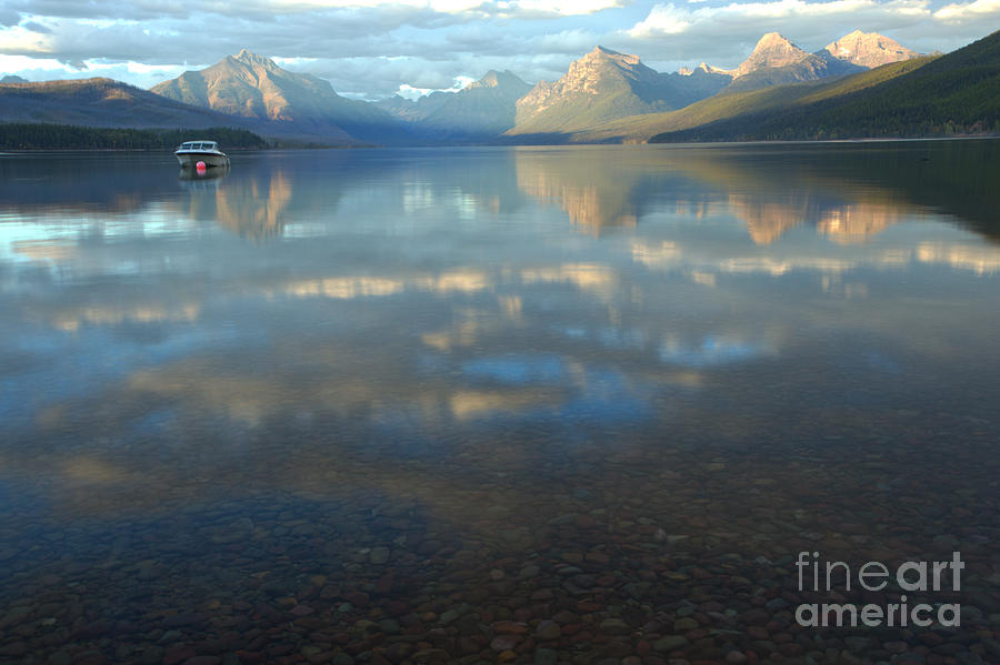 Fall Reflections In Lake McDonald Photograph by Adam Jewell