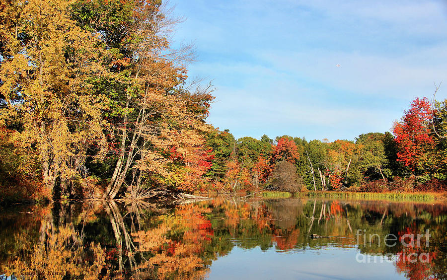 Fall Reflections on Sabattus River Photograph by Sandra Huston