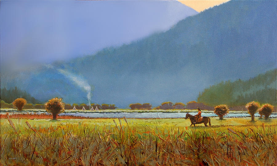 Fall Ride Painting by Robert Bissett