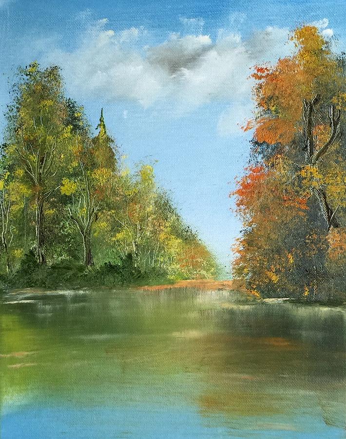 Fall River Painting by Ryszard Ludynia
