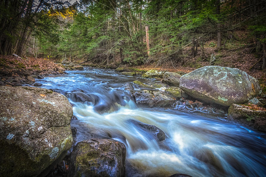 New Hampshire Photograph - Fall Riverbank by Bob Bernier New Hampshire Photograph - Fall Riverbank by Bob Bernier