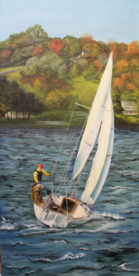 Fall Sailing Painting by Rebecca Hauschild