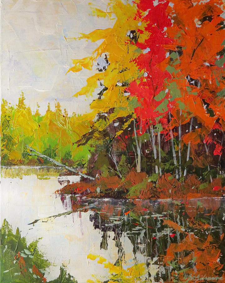 Fall Scene Painting by David Gilmore