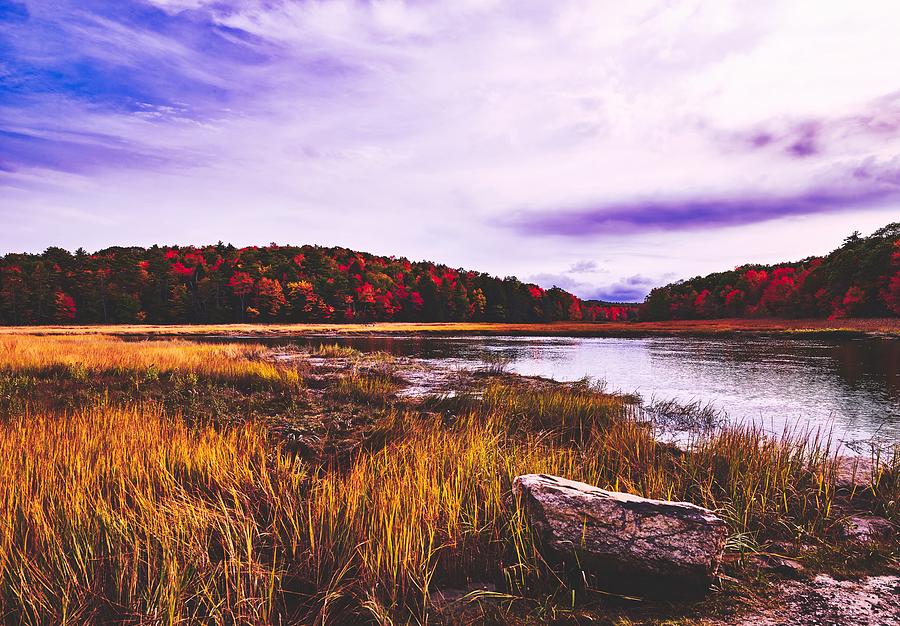 Fall Scene - Sherman Lake, Maine Photograph by Mountain Dreams