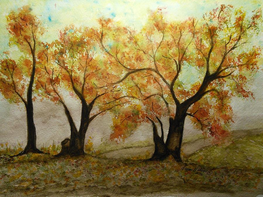 Fall Scene Painting by Susan Nielsen