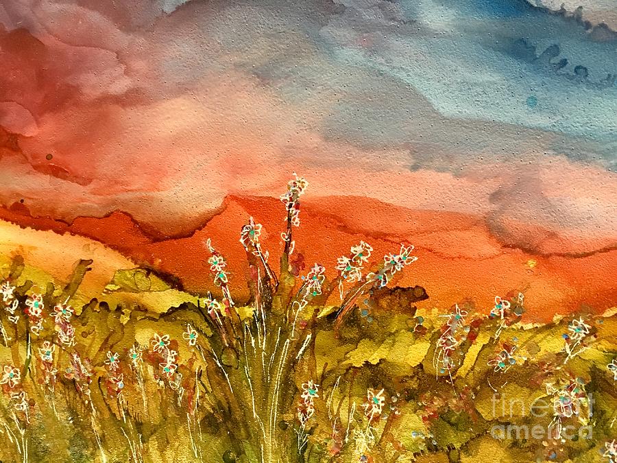 Fall Sky Painting by Nancy Koehler