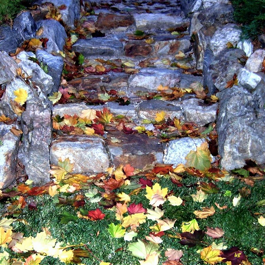 Fall Mixed Media - Fall Stairway by Will Borden