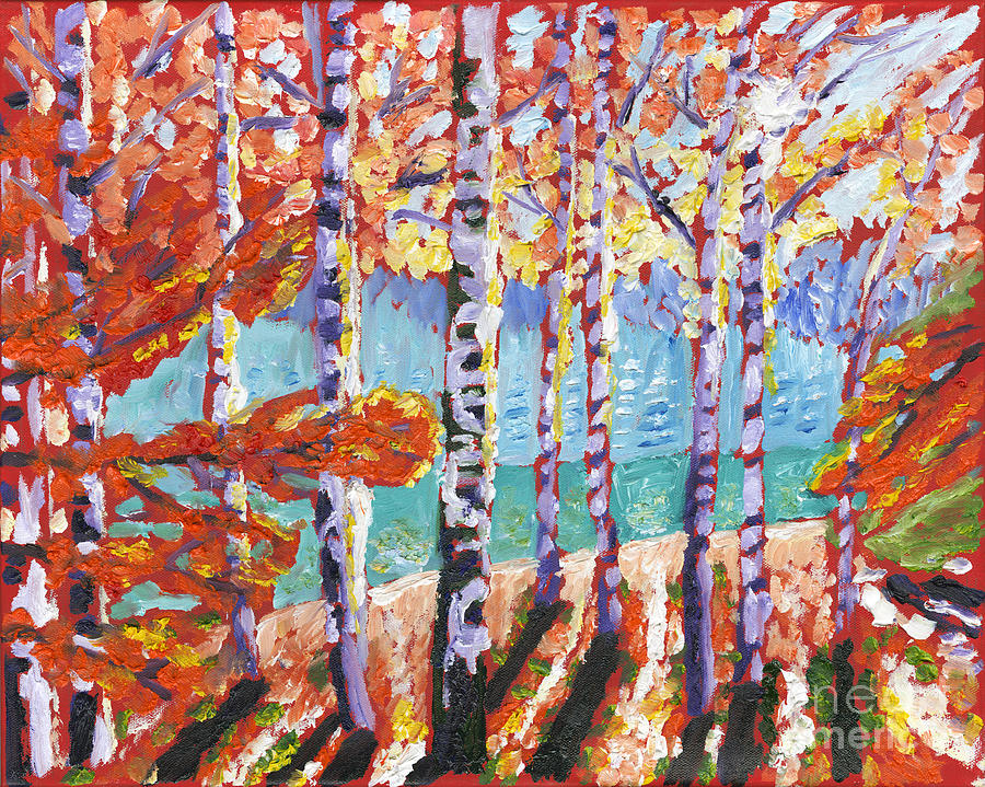 Impressionistic Landscape Painting - Fall Sun by Preston Sandlin