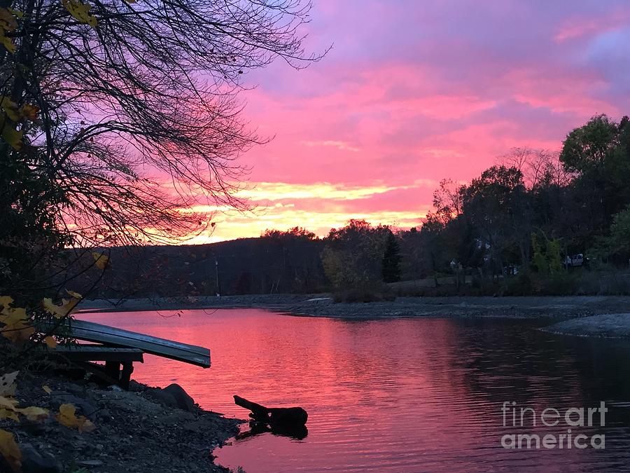 Fall Sunset on the Lake Photograph by Jason Nicholas