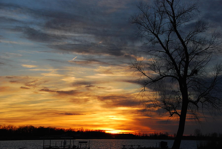 Fall Sunset Photograph by Wanda Jesfield