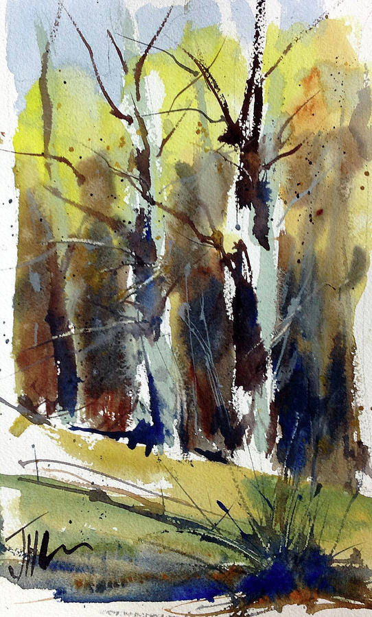 Fall Trees Painting by Judith Levins