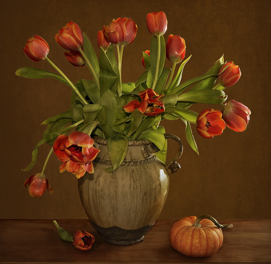 Fall Tulips Photograph by Carol Eade