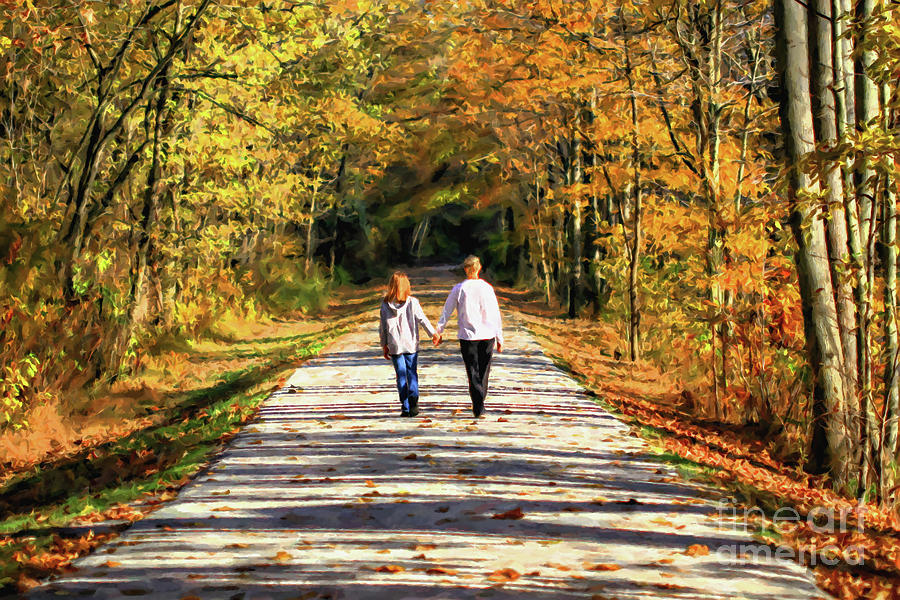 Fall Walk in the Woods Photograph by Randy Steele