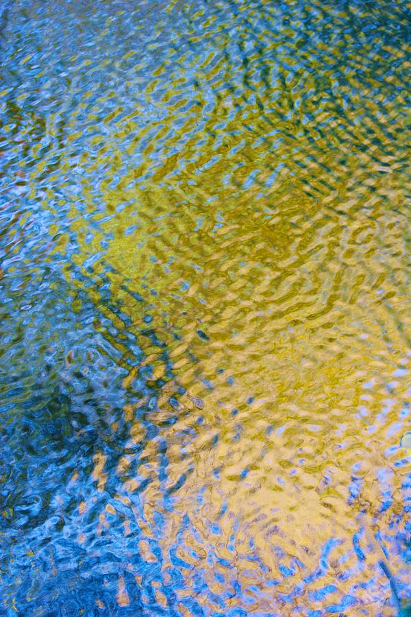Fall Water Dimpled Reflection Photograph by Polly Castor