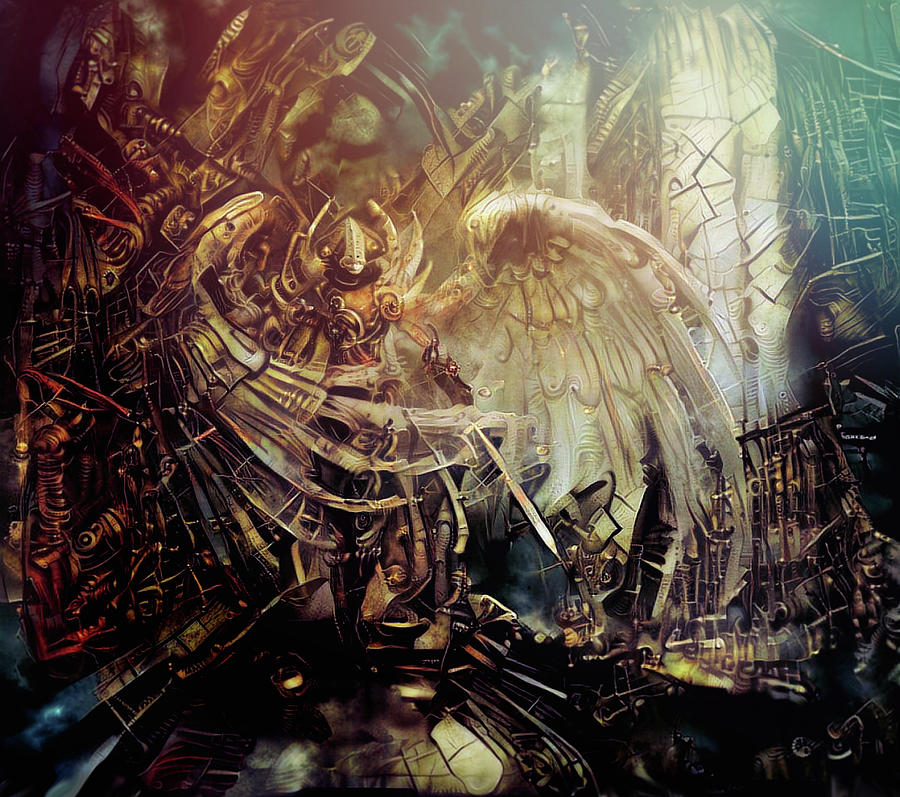 Fantasy Mixed Media - Fallen Angel by Lilia S