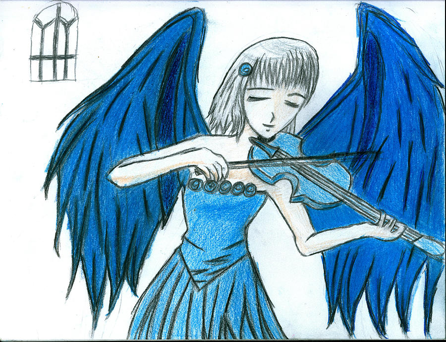anime fallen angel drawing