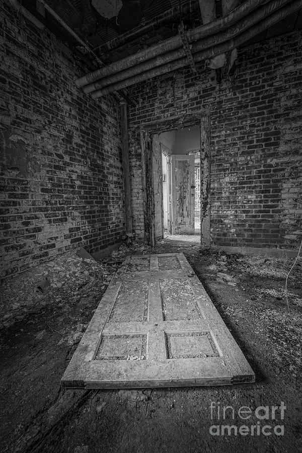 Fallen Doors BW Photograph by Michael Ver Sprill