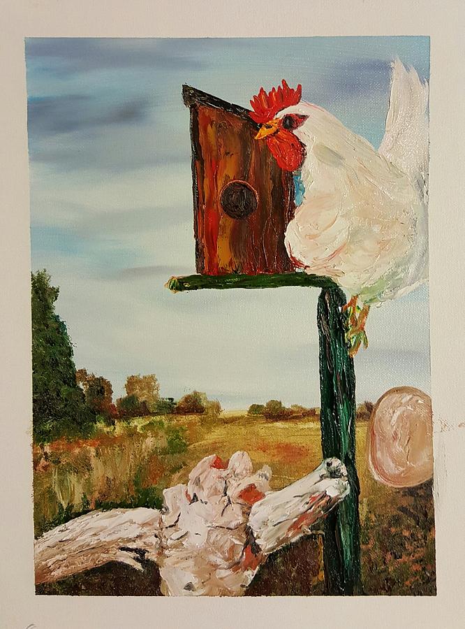 Fallen Egg 21 Painting by Cheryl Nancy Ann Gordon