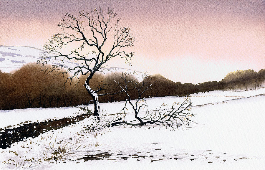 Fallen Tree Stainland Painting by Paul Dene Marlor