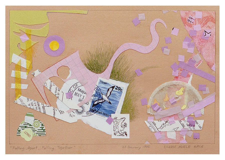 Collage Mixed Media - Falling Apart Falling Together by Eileen Hale Collage Mixed Media - Falling Apart Falling Together by Eileen Hale