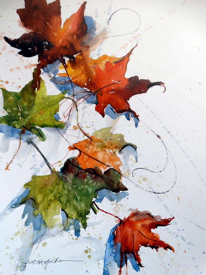 Fall Painting - Falling Down    by Sandra Strohschein