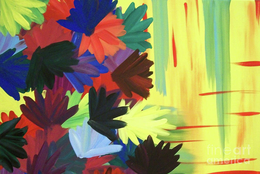 Falling Flowers Painting by Jilian Cramb - AMothersFineArt