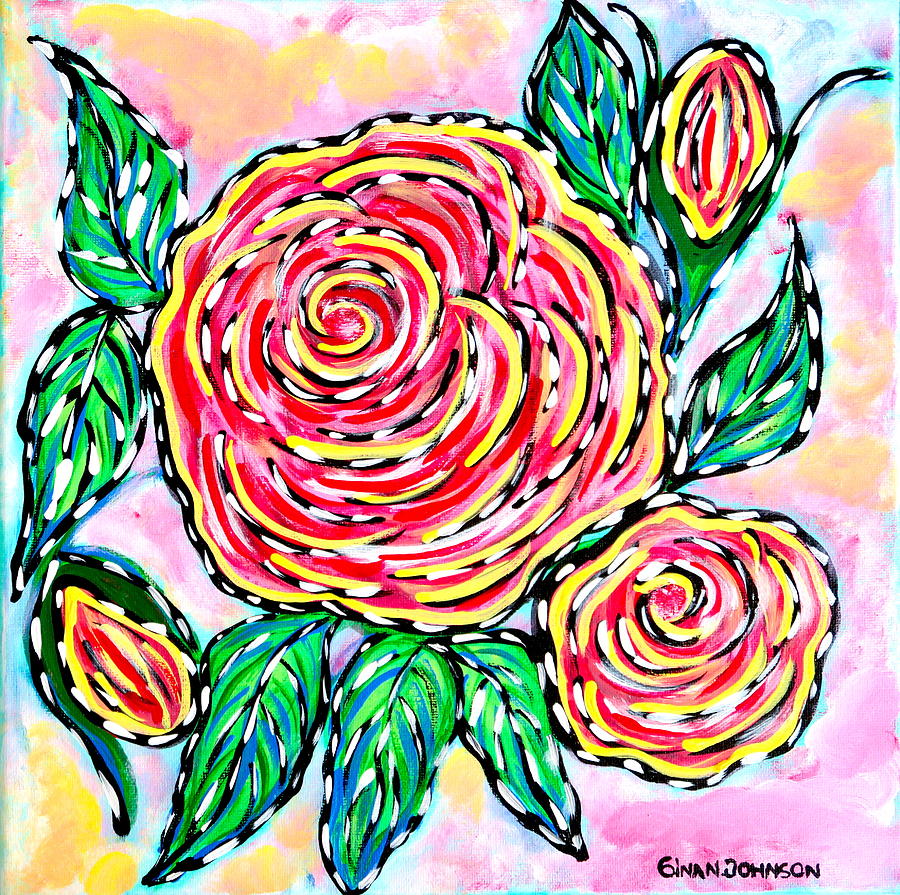 Flower Painting - Falling from the Sky by Gina Nicolae Johnson