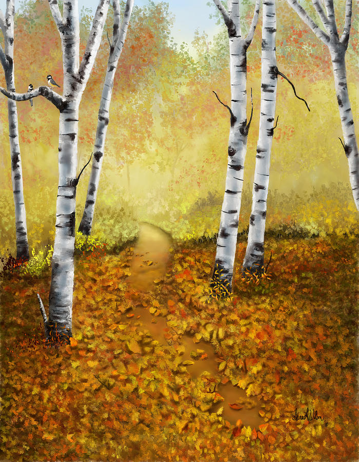 Falling Leaves Painting by Sena Wilson