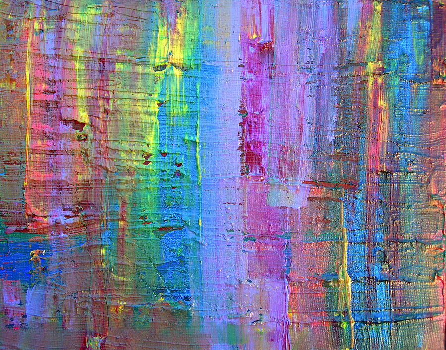 Abstract Painting - Falling Rainbow by Kerry Smith