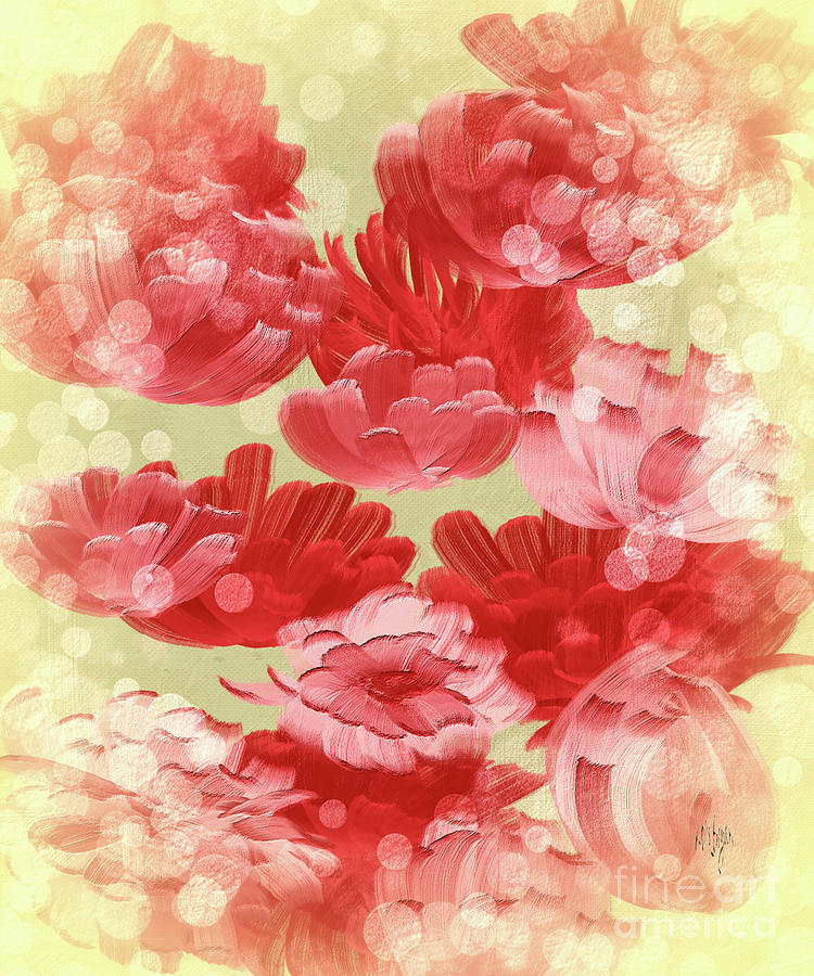 Falling Roses Digital Art by Lois Bryan