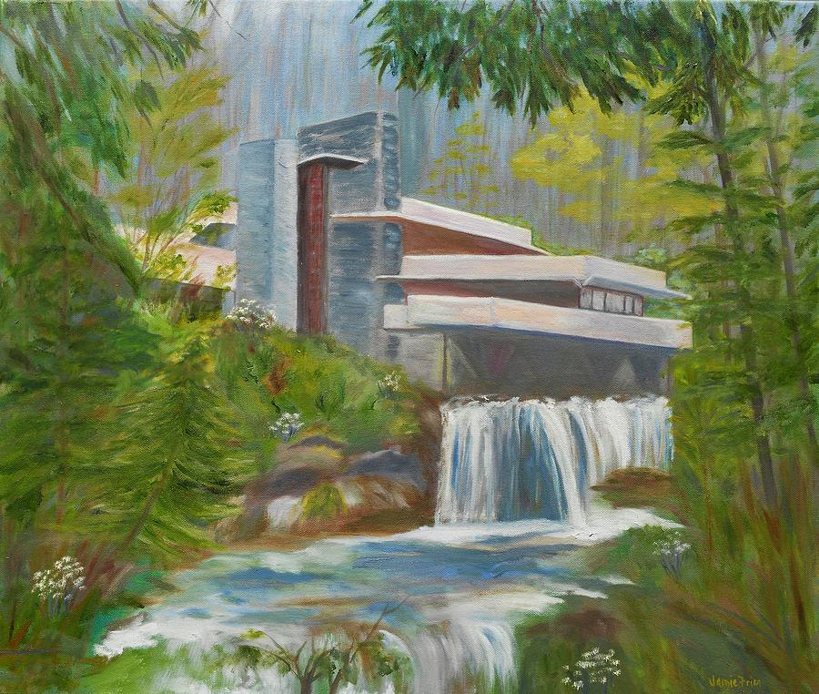 Falling Water Painting by Jamie Frier