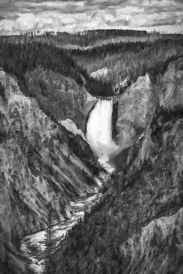 Yellowstone National Park Digital Art - Falling Yellowstone III by Jon Glaser