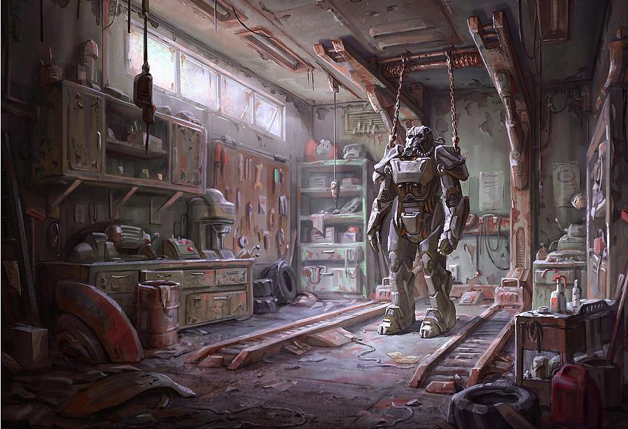 Fallout 4 Armour Digital Art by Movie Poster Prints