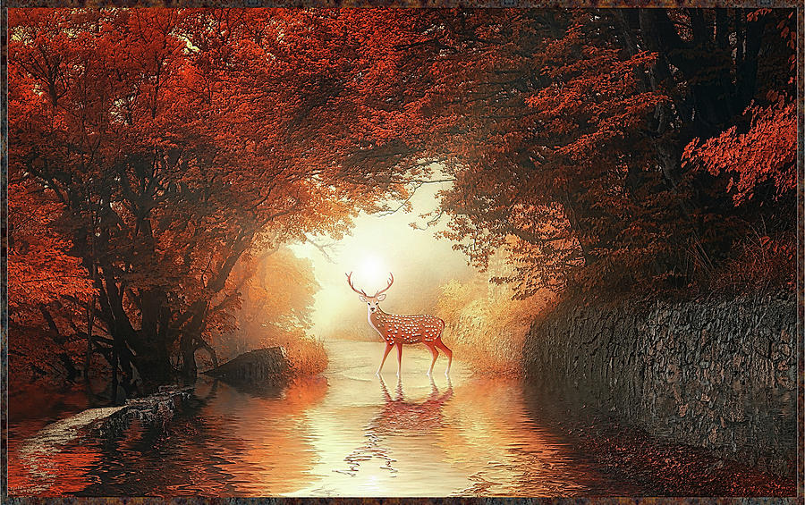 Fallow deer Digital Art by Harald Dastis