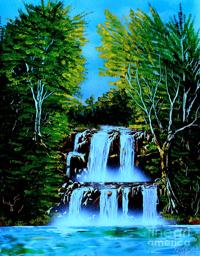Falls 01 E Painting by Greg Moores