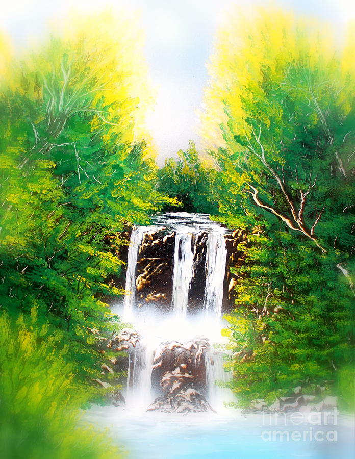 Falls 02 E Painting by Greg Moores