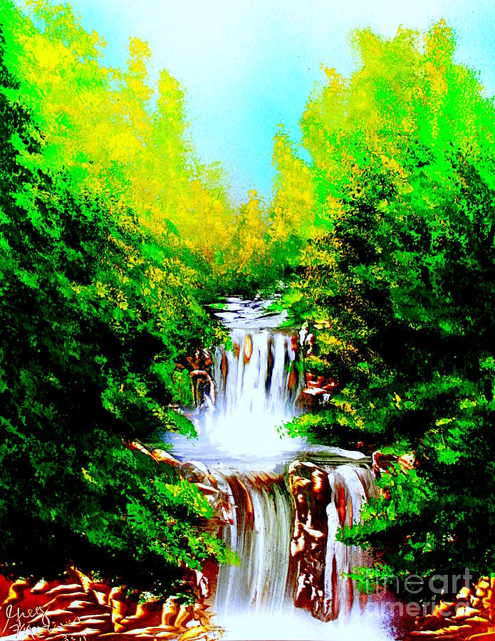 Falls 04 E Painting by Greg Moores