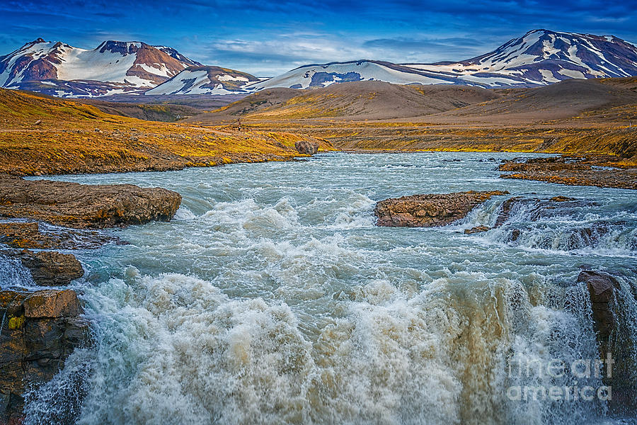 Falls and mountains Photograph by Izet Kapetanovic