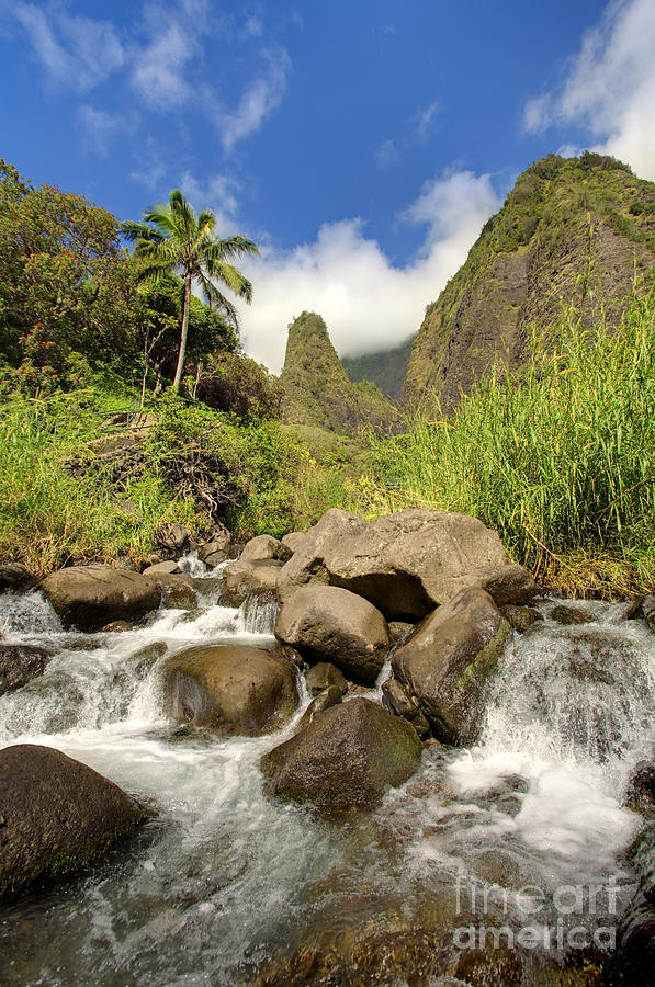 Falls at Iao Valley Photograph by Ron Dahlquist - Printscapes