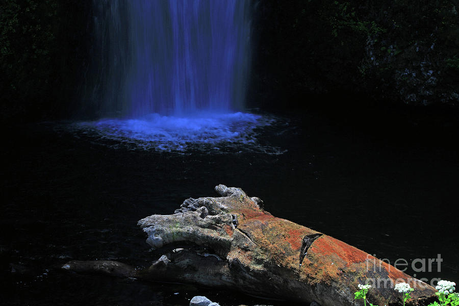 Falls in Blue Photograph by Edward R Wisell