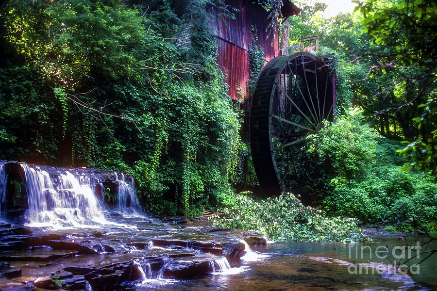 Falls Mill Water Wheel Photograph by Bob Phillips