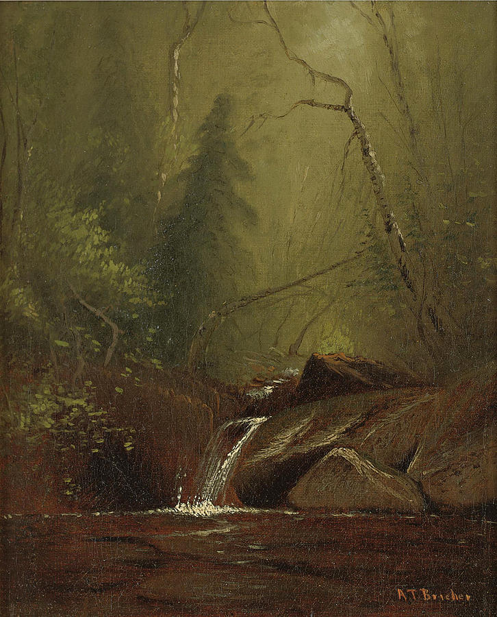 Falls Near Shokan. New York Painting by Alfred Thompson Bricher
