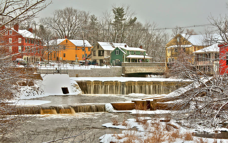 Exeter New Hampshire Photograph - Falls on Exeter River by Diana Nault Exeter New Hampshire Photograph - Falls on Exeter River by Diana Nault